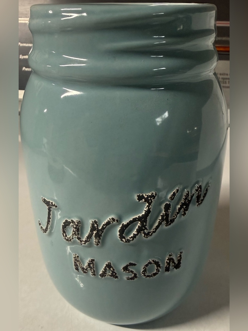 Jardin Mason Ceramic Vase - Seafoam Blue
